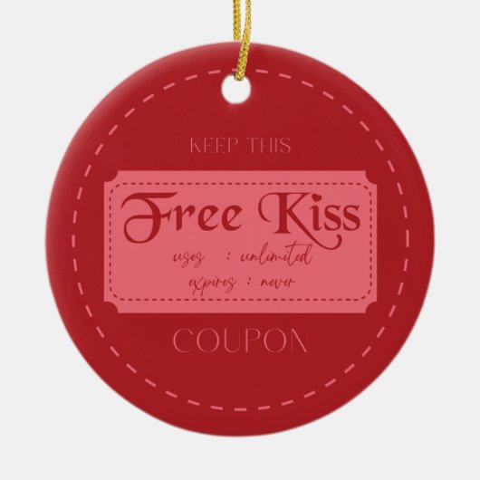 Love coupon  keramisch ornament (Voorkant)