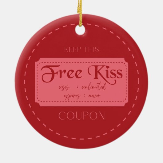 Love coupon  keramisch ornament (Achterkant)