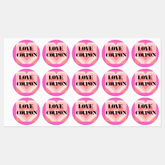 Love Coupon Meerdere Stickers (Vel)