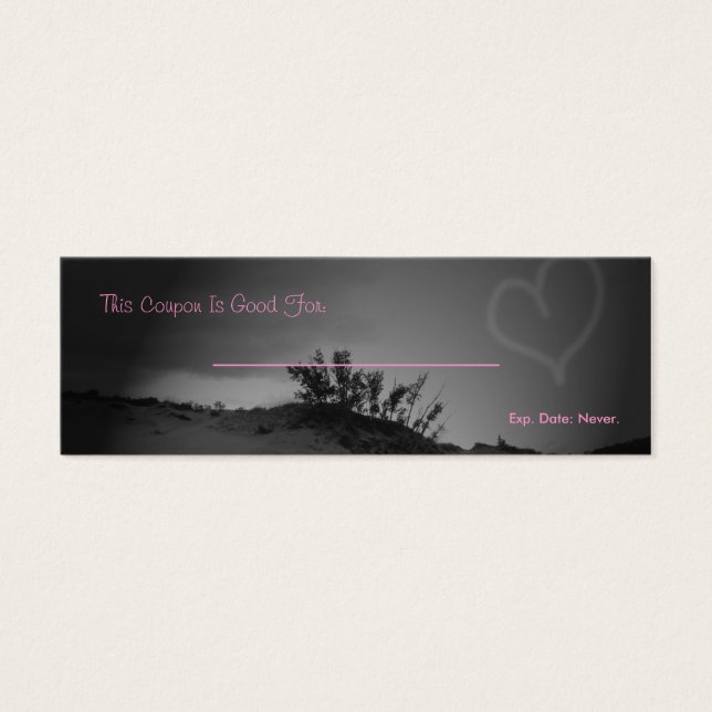 Love Coupon Mini Visitekaartjes (Voorkant)