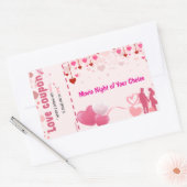 Love coupon rechthoekige sticker (Envelop)