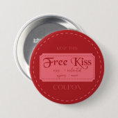 Love Coupon  Ronde Button 7,6 Cm (Voorkant /achterkant)