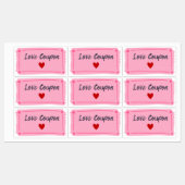 Love Coupon Valentijnsdag Labels (Vel)