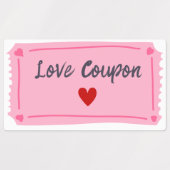 Love Coupon Valentijnsdag Labels (Design 1)