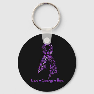 Love Courage Hope Butterfly - GIST Cancer Sleutelhanger
