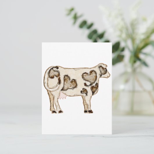 Love Cow Briefkaart (Staand voorkant)