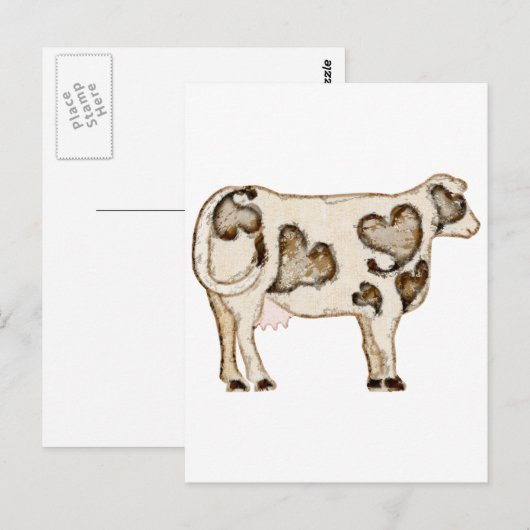 Love Cow Briefkaart (Voorkant / Achterkant)