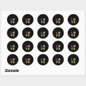 Love Cow Gift Ronde Sticker (Vel)