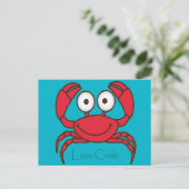 Love Crab Briefkaart (Staand voorkant)