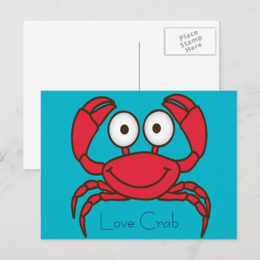 Love Crab Briefkaart (Voorkant / Achterkant)