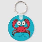 Love Crab Button Sleutelhanger (Voorkant)
