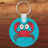 Love Crab Button Sleutelhanger (Voorkant)