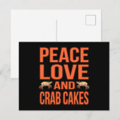 Love Crab Cakes Seafood Crabbing Crabs Lobster Sea Briefkaart (Voorkant / Achterkant)
