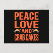 Love Crab Cakes Seafood Crabbing Crabs Lobster Sea Briefkaart (Voorkant)