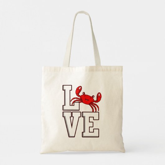 Love Crabs Seafood Crabbing Crab Lobster Zee Tote Bag (Achterkant)