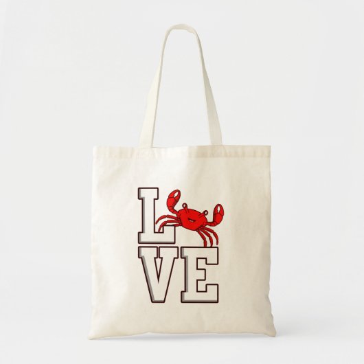 Love Crabs Seafood Crabbing Crab Lobster Zee Tote Bag (Voorkant)
