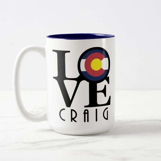 LOVE Craig Colorado 15oz Tweekleurige Koffiemok (Links)