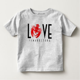 Love Crawfish Toddler Shirt Grey Kinder NOLA