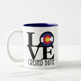 LOVE Crested Butte 11oz Tweekleurige Koffiemok