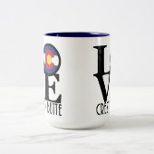 LOVE Crested Butte Colorado 15oz Tweekleurige Koffiemok (Center)
