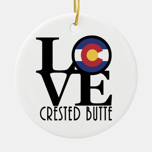LOVE Crested Butte Colorado Keramisch Ornament (Voorkant)