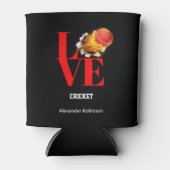 Love Cricket Personalized Sports Blikjeskoeler (Voorkant)