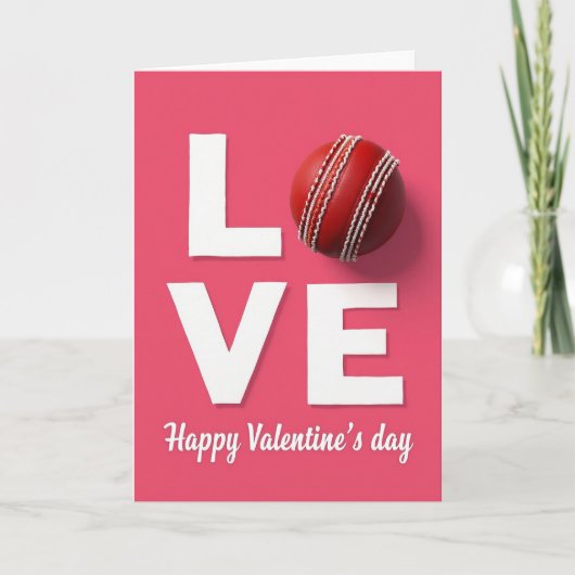 Love Cricket Valentines Day Card Kaart (Voorkant)