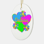 Love Crocheting Keramisch Ornament (Links)