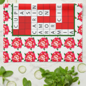 Love Crossword in Spaans op Kitchen Towel Theedoek (Gevouwen)