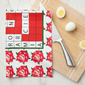 Love Crossword in Spaans op Kitchen Towel Theedoek (Quarter Fold)
