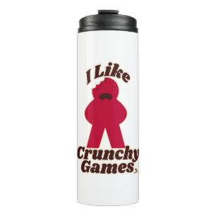 Love Crunchy Games Meeple Kunst Logo Thermosbeker