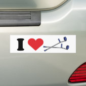 Love Crutches Bumpersticker (Op auto)