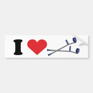 Love Crutches Bumpersticker