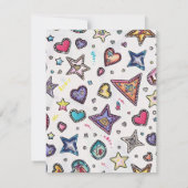 Love & Crystal Wedding Directions Insert Card Kaart (Achterkant)