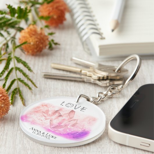 *~* "LOVE" Crystals Events SWAG Weddings Sleutelhanger (Voorkant Rechts)