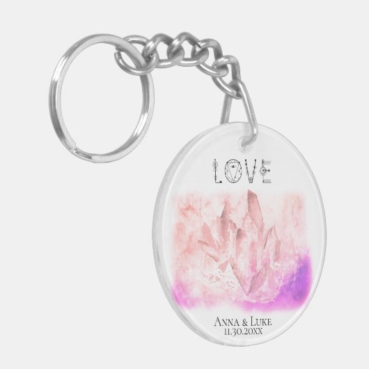 *~* "LOVE" Crystals Events SWAG Weddings Sleutelhanger (Voorkant Links)