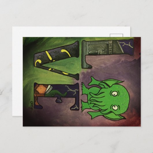 Love Cthulhu briefkaart (Voorkant / Achterkant)