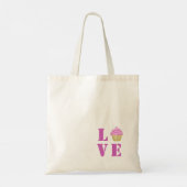 Love Cupcake Canvas tas (Achterkant)
