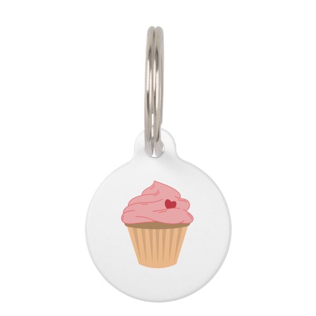 Love Cupcake Huisdierpenning (Voorkant)