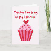 Love Cupcake Valentijnsdag Groet Kaart (Voorkant)