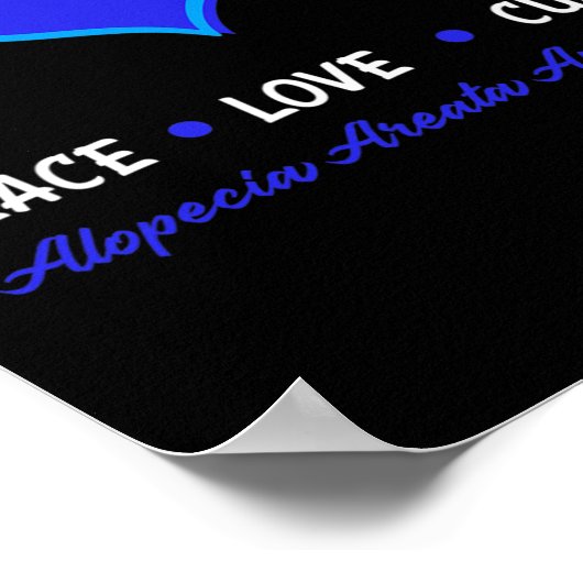 Love Cure Alopecia Areata Awareness Poster (Hoek)