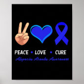 Love Cure Alopecia Areata Awareness Poster (Voorkant)