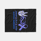 Love Cure Alopecia Bewustzijn Fleece Deken (Voorkant (Horizontaal))