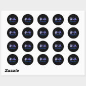 Love Cure Alopecia Bewustzijn Ronde Sticker (Vel)