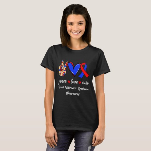 Love Cure-bewustzijn van niernotenkrakersyndroom T-shirt (Voorkant volledig)