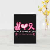 Love Cure Borstkanker Bewustzijn Fight Survivor Kaart (Gele Bloem)