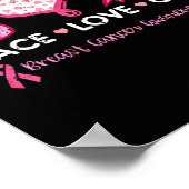 Love Cure Borstkanker Bewustzijn Fight Survivor Poster (Hoek)