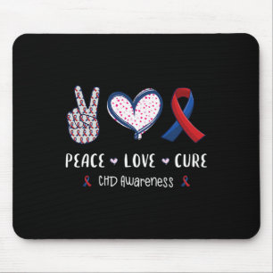 Love Cure CHD Hartziekte Bewustzijn Mannen Vrouwen Muismat
