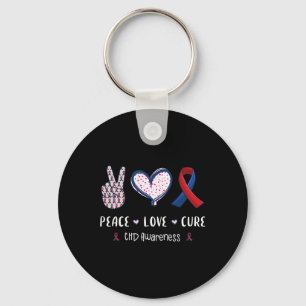 Love Cure CHD Hartziekte Bewustzijn Mannen Vrouwen Sleutelhanger