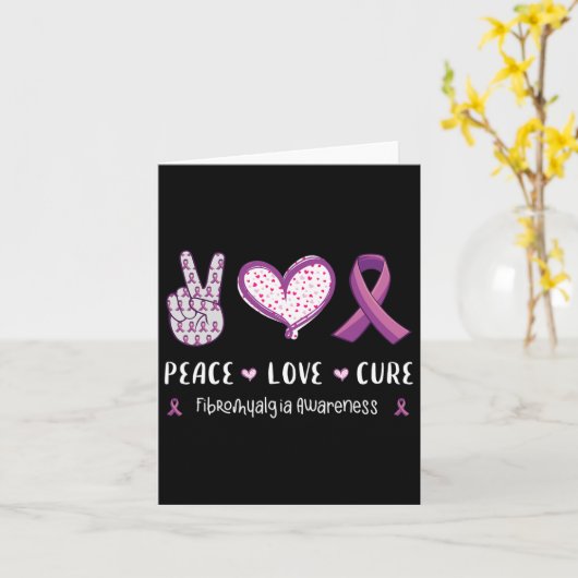 Love Cure Fibromyalgie Bewustzijn Mannen Vrouwen K Kaart (Gele Bloem)